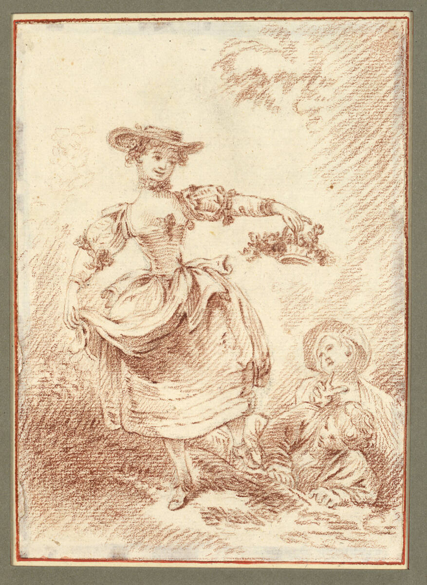 Schäferin mit Blumenkorb, François Boucher