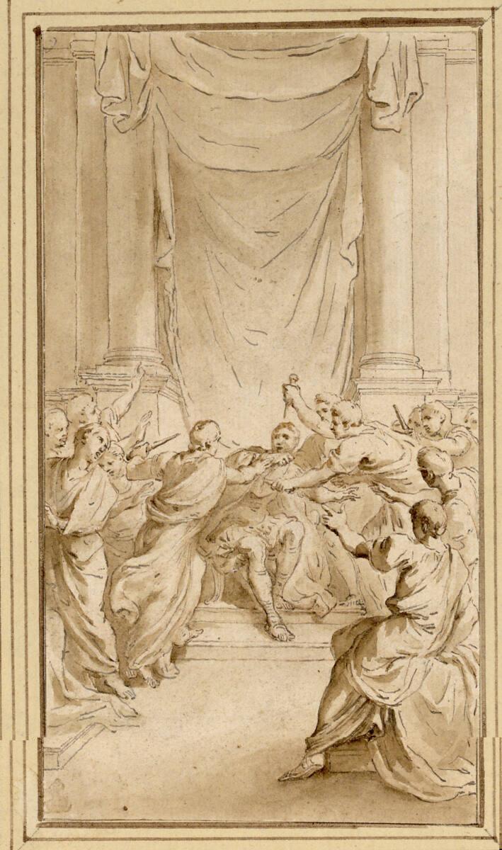 Hubert François Gravelot, Szene aus Julius Caesar, Inv. Nr.: 12208