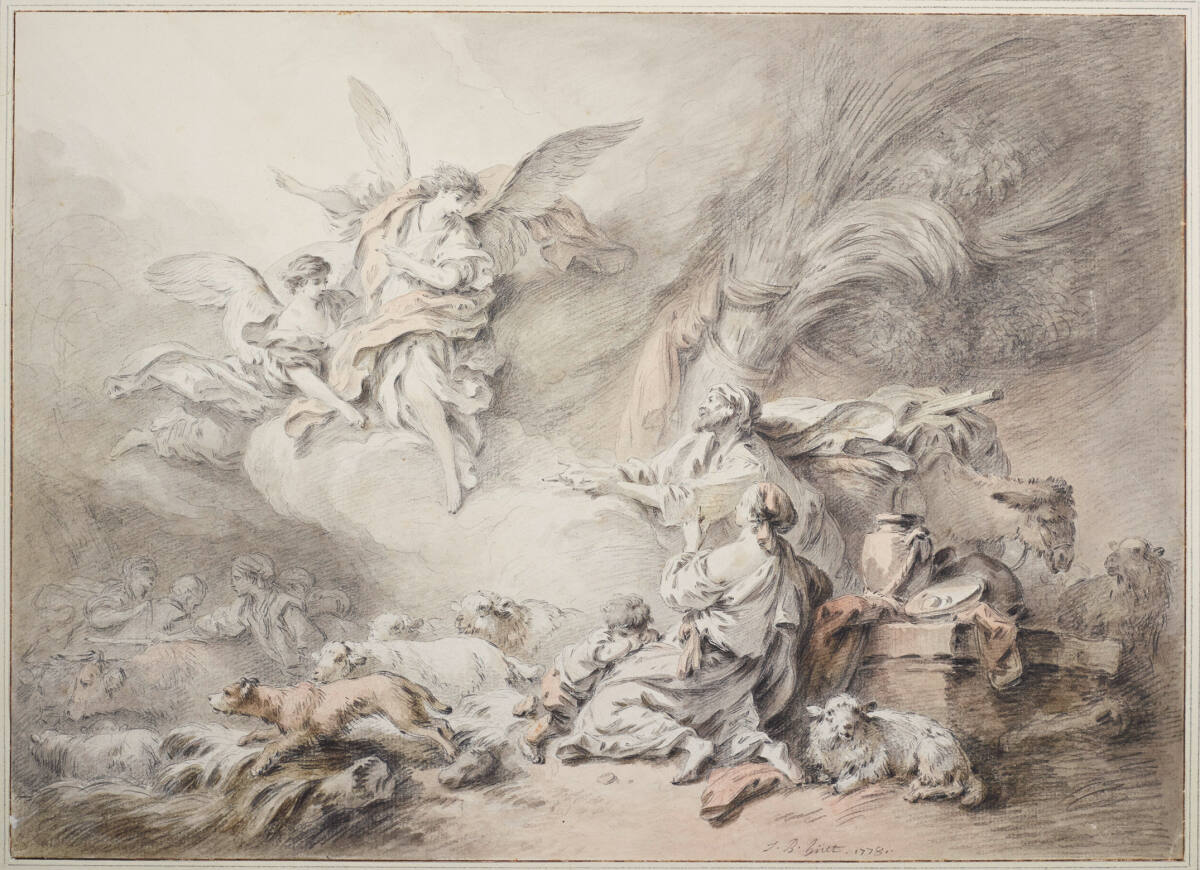 Verkündigung an die Hirten, Jean-Baptiste Huet, 1778