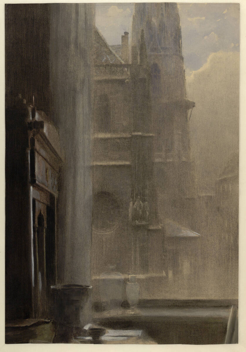 Blick zum Stephansdom, Ludwig Rösch
