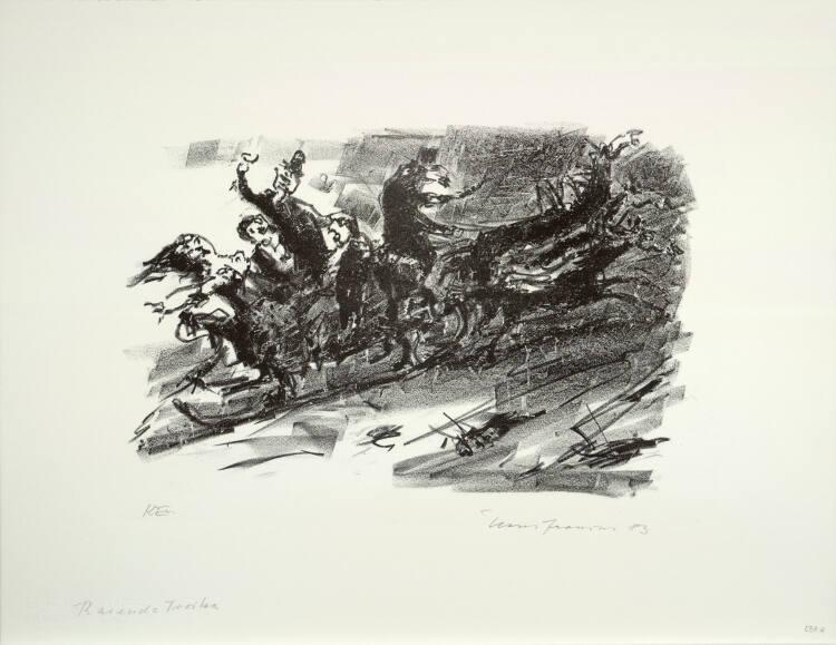 Hans Fronius, Jagende Troika, Inv. Nr.: DG1993/184