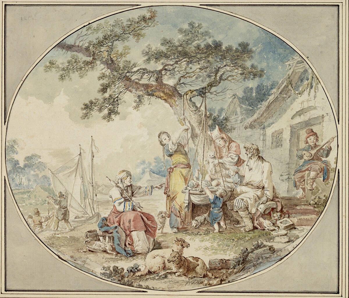 Jean-Baptiste Le Prince, Eine russische Familie vor ihrem Haus, Inv. Nr.: 12346