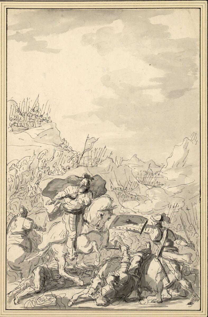 Charles Cozette, Reiterschlacht, Inv. Nr.: 12367