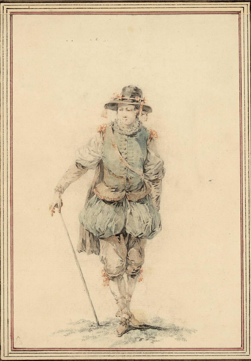 Jean Pillement, Kostümstudie eins jungen Kavaliers, Inv. Nr.: 12377