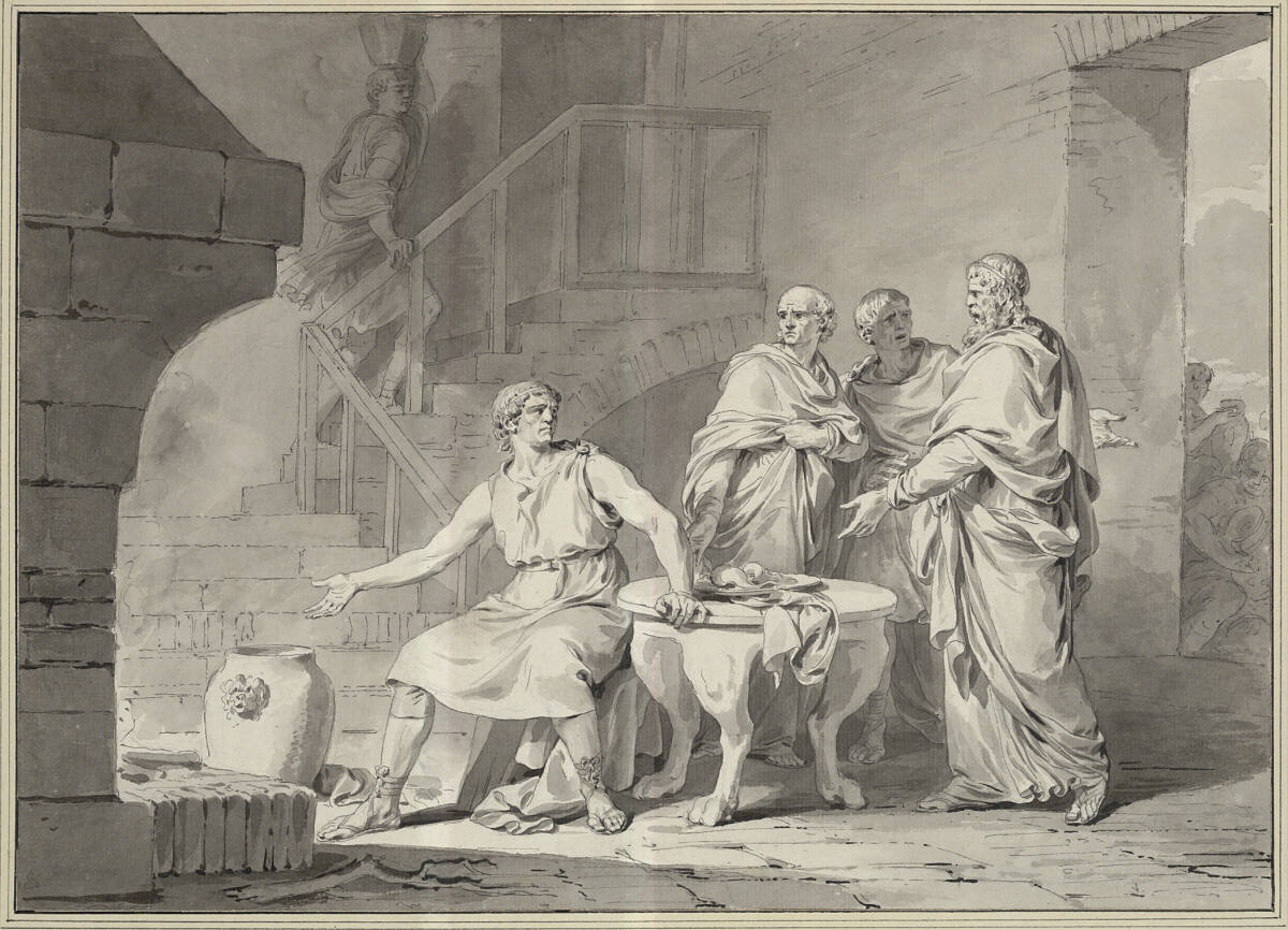 Lucius Qinctius Cincinnatus verweigert seinen Anteil an der feindlichen Beute, Jean-Michel Moreau