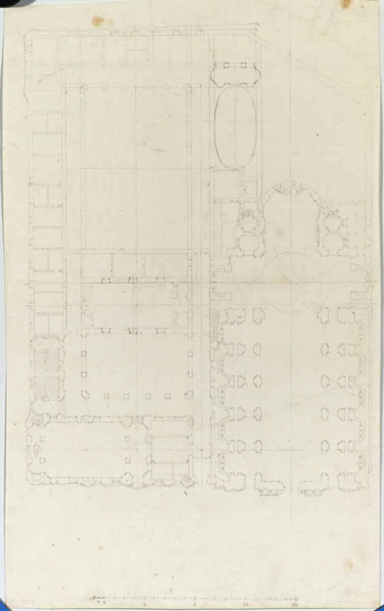 Rom, Casa dei Filippini, Gesamtentwurf für das Erdgeschoss, Inv. Nr.: AZRom286