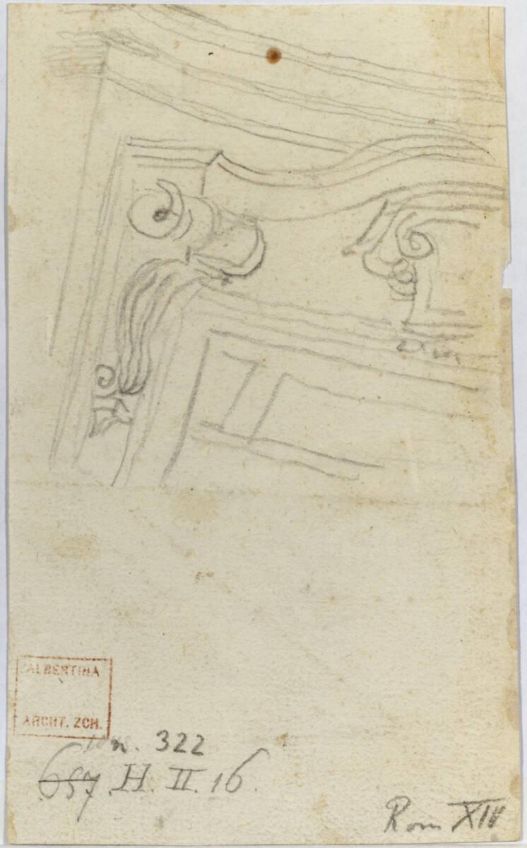 Rom, Oratorio dei Filippini (?), Detail einer Portalrahmung, Inv. Nr.: AZRom322v