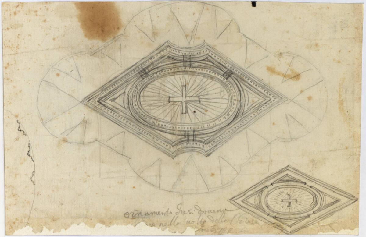 Rom, San Carlo alle Quattro Fontane, Unterkirche, Gewölbe, Stuckdekoration, Inv. Nr.: AZRom223r