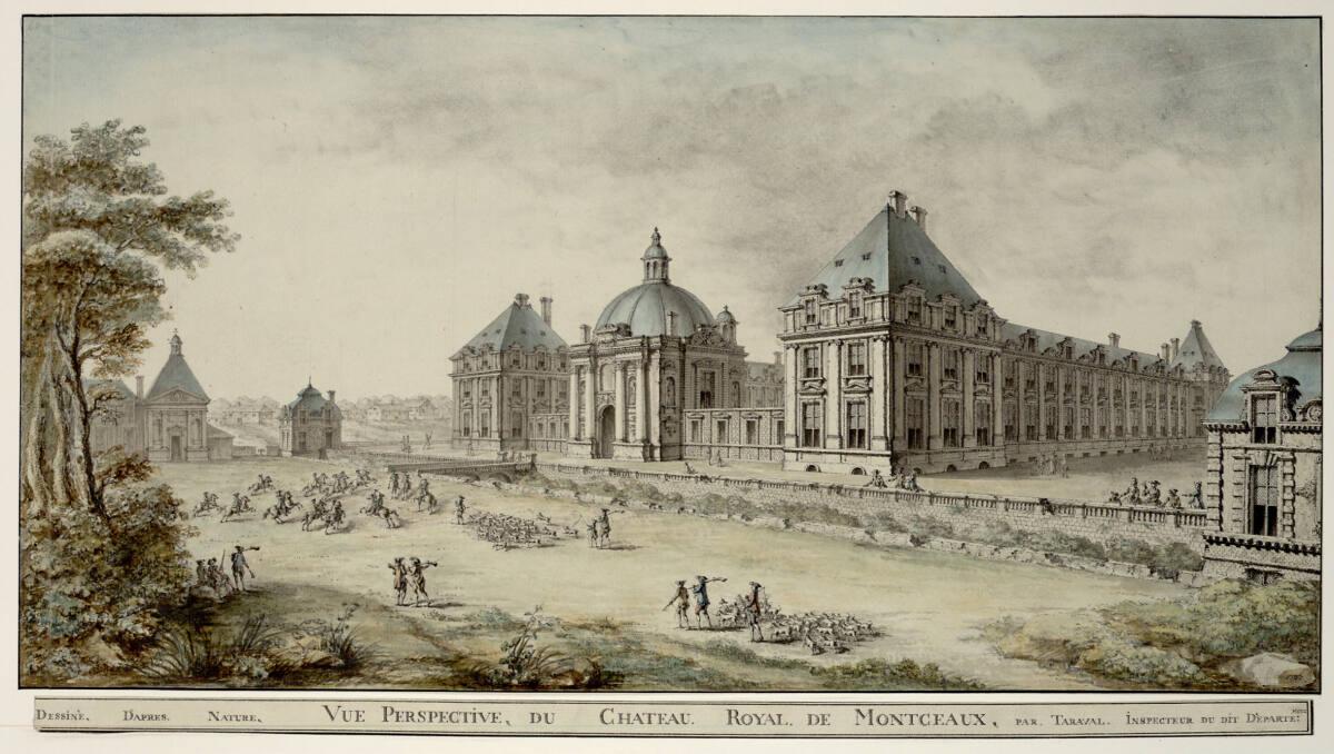 Guillaume Raphaël Taraval, Schloß Montceaux mit Jagdgesellschaft, Inv. Nr.: 12495