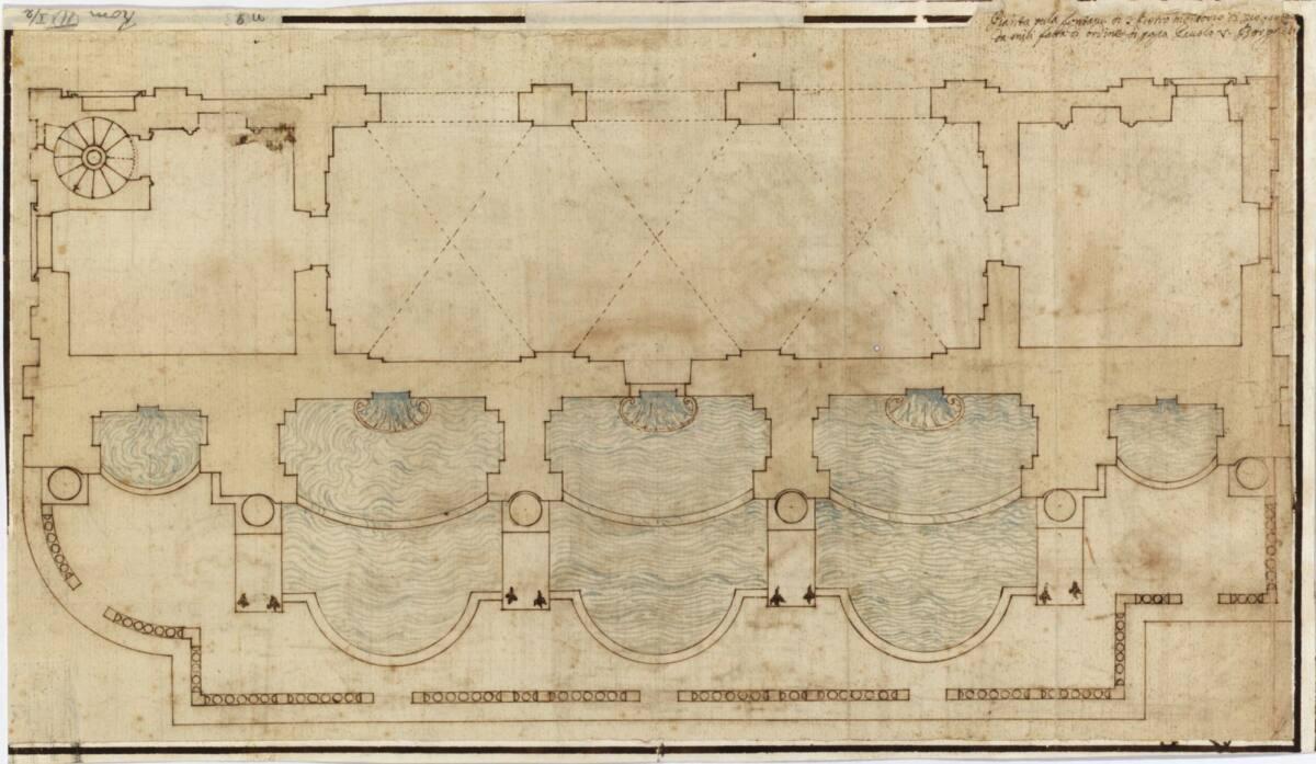 Rom, Fontana dell’ Acqua Paola, Grundriss, Inv. Nr.: AZRom9v