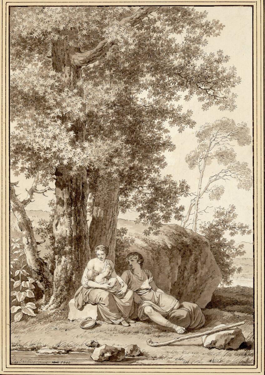 Jean Jacques François Lebarbier d.Ä., Junges Paar mit Kind, Inv. Nr.: 12516