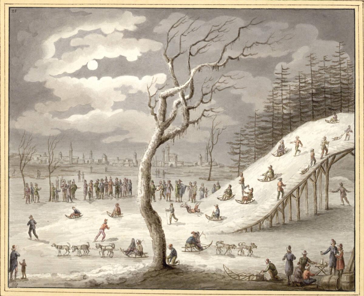 Anonym, Vergnügen im Winter, Inv. Nr.: 12554