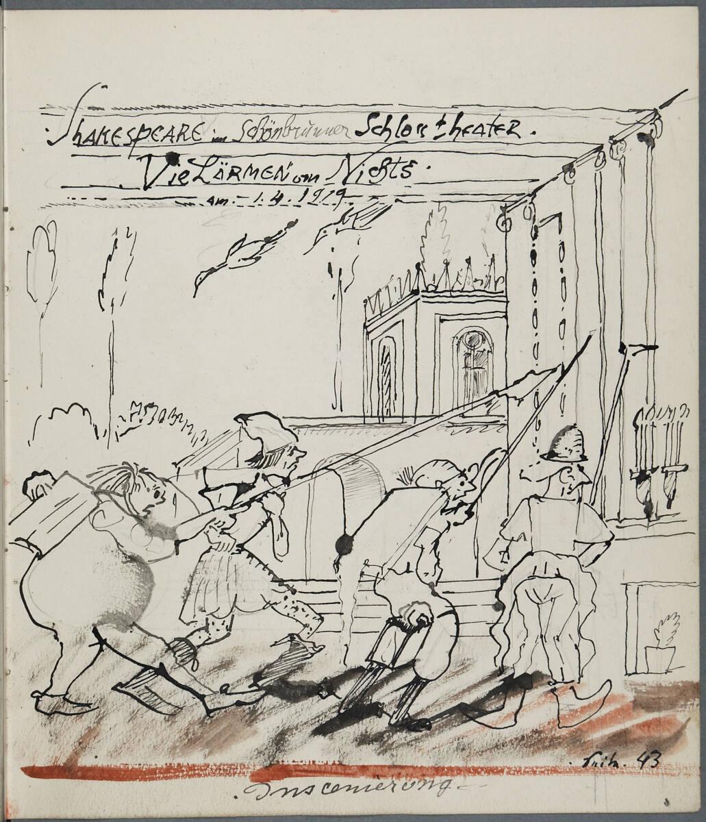 Oskar Laske, SHAKESPEARE im Schönbrunner Schlosstheater. VieLärmen um Nichts. am - 1. 4. 1919. …