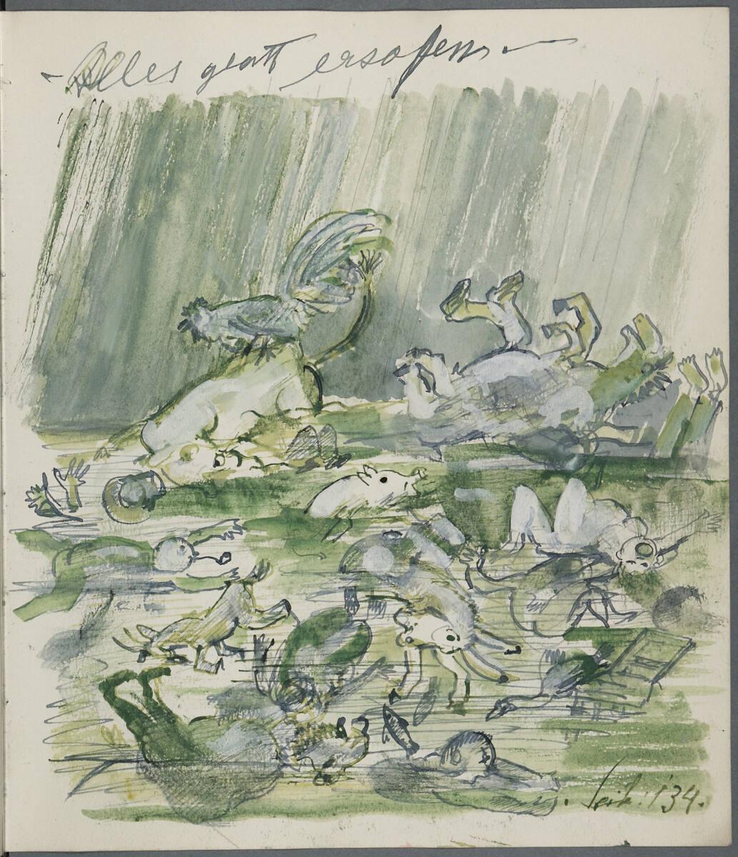 Oskar Laske, Alles glatt ersoffen., Inv. Nr.: 35007/6/134