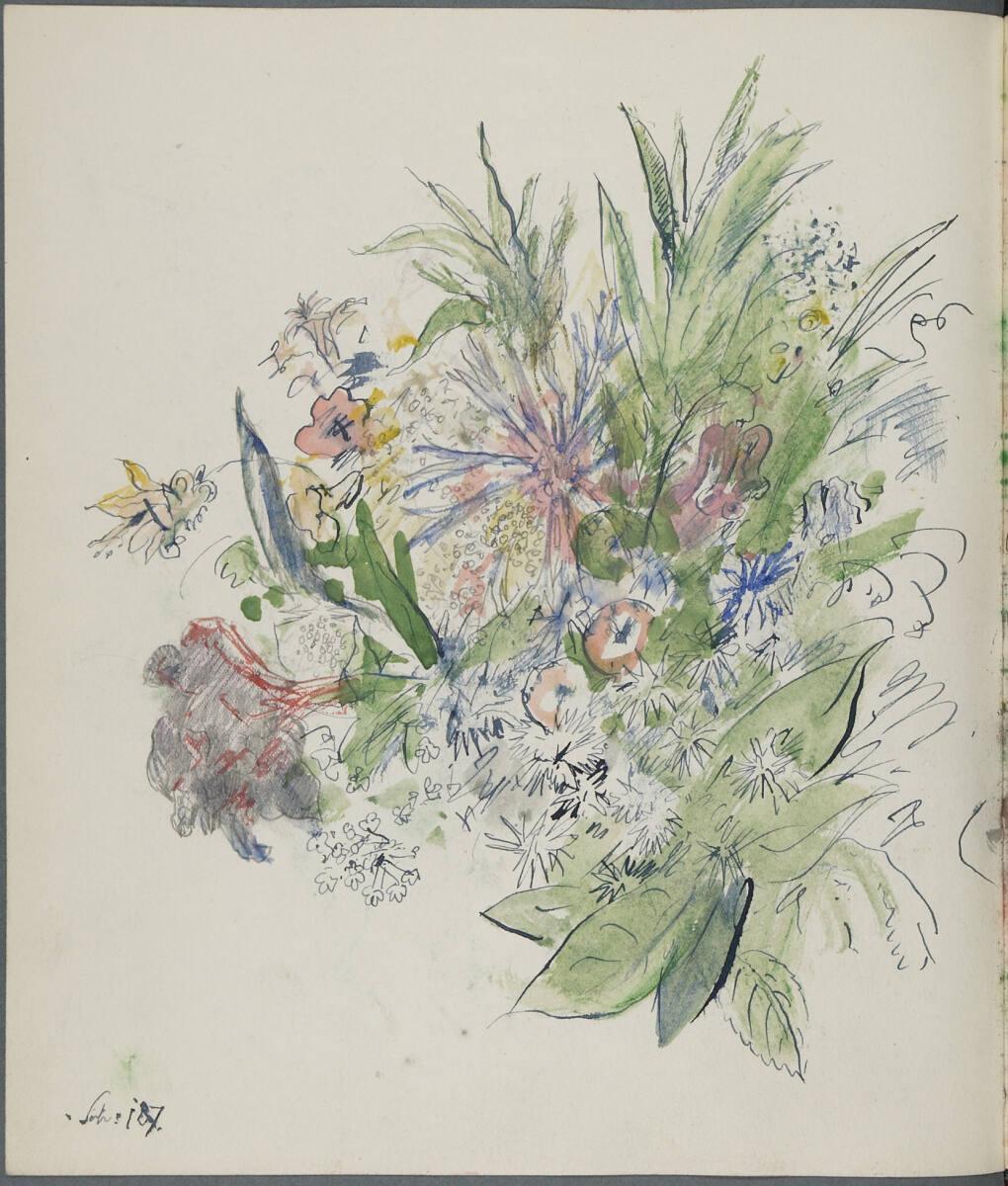 Oskar Laske, Blumenstudie, Inv. Nr.: 35007/6/187