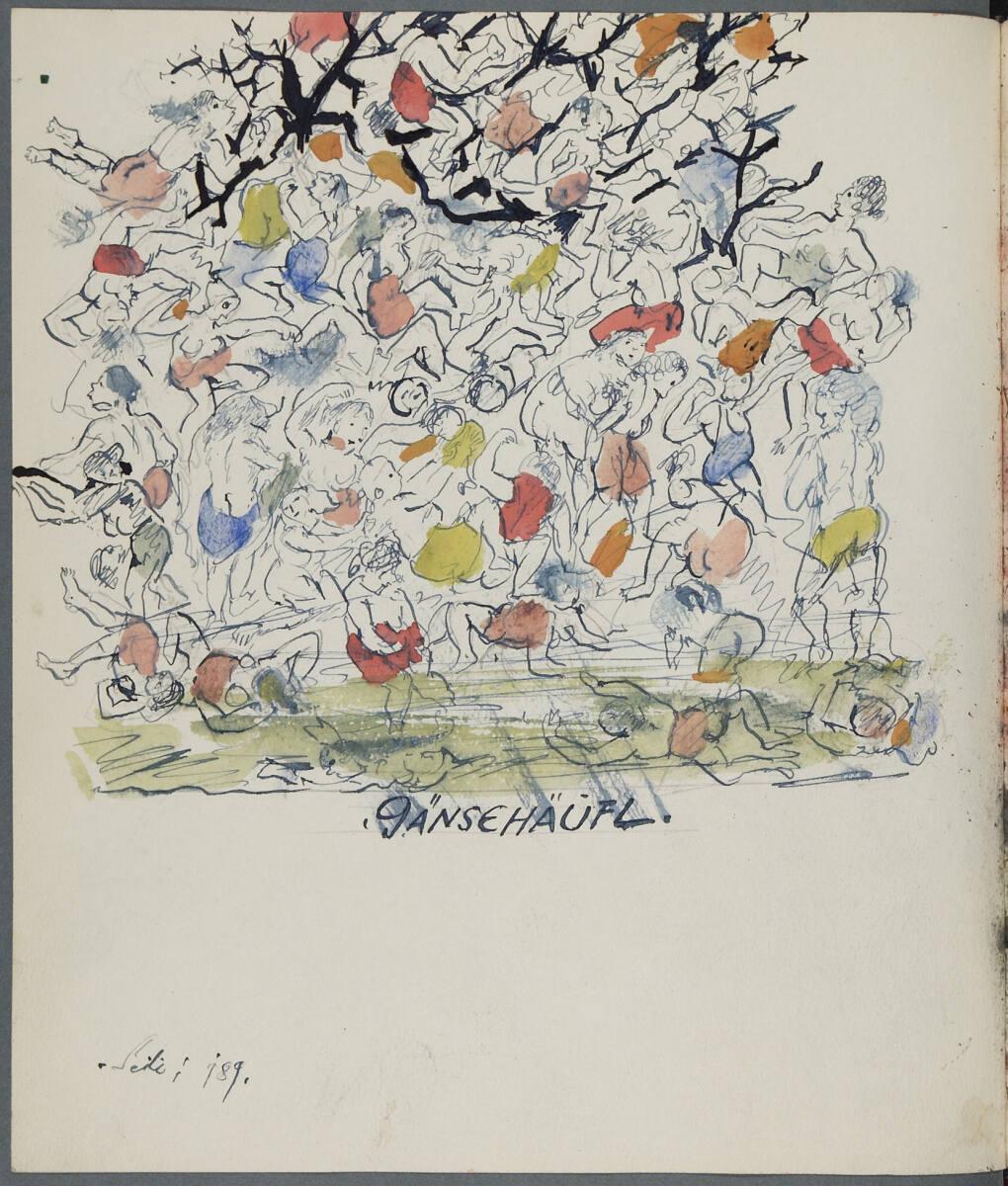 Oskar Laske, GÄNSEHÄUFL., Inv. Nr.: 35007/6/189