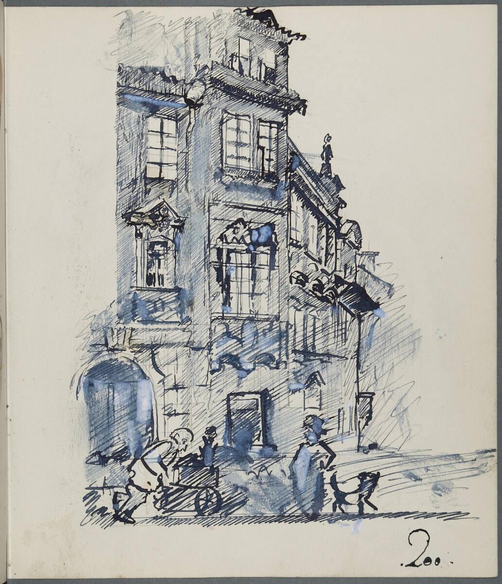 Oskar Laske, Hausecke, Inv. Nr.: 35007/6/200