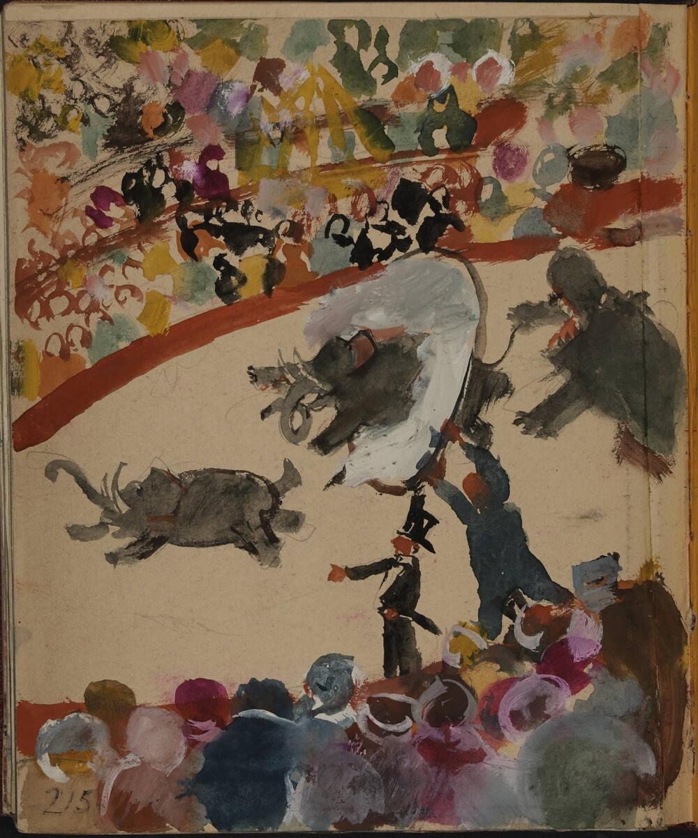 Oskar Laske, Illustration einer Zirkusszene, Inv. Nr.: 35007/14/215