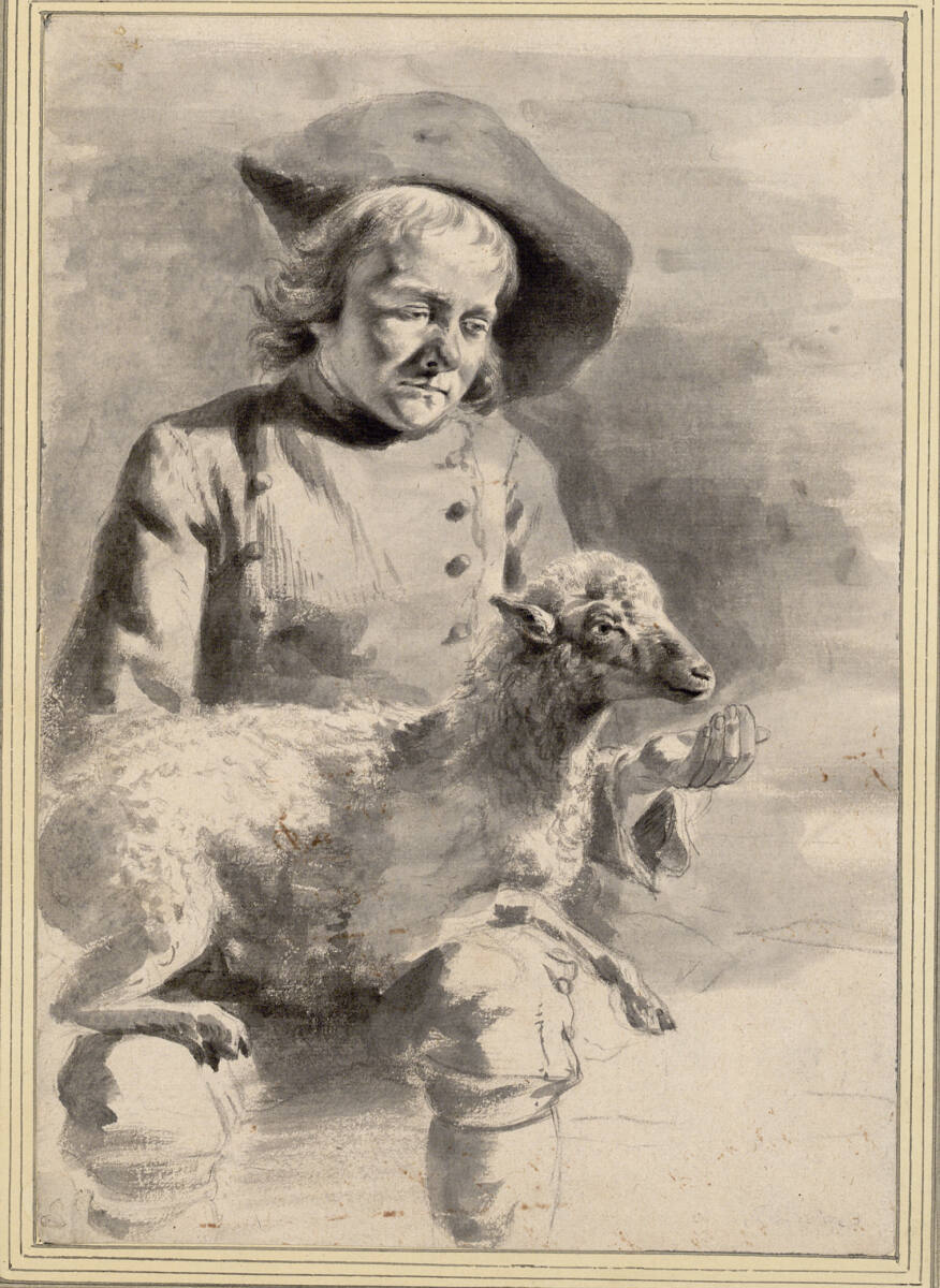 Bauernjunge mit Lamm, Jean-Jacques de Boissieu
