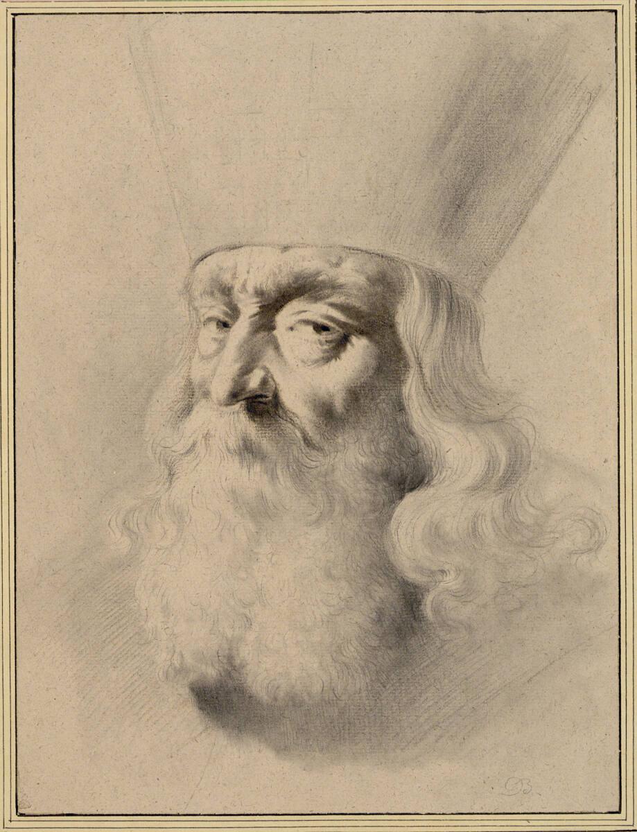 Jean Jacques de Boissieu, Kopf eines alten Archimandriten, Inv. Nr.: 12616