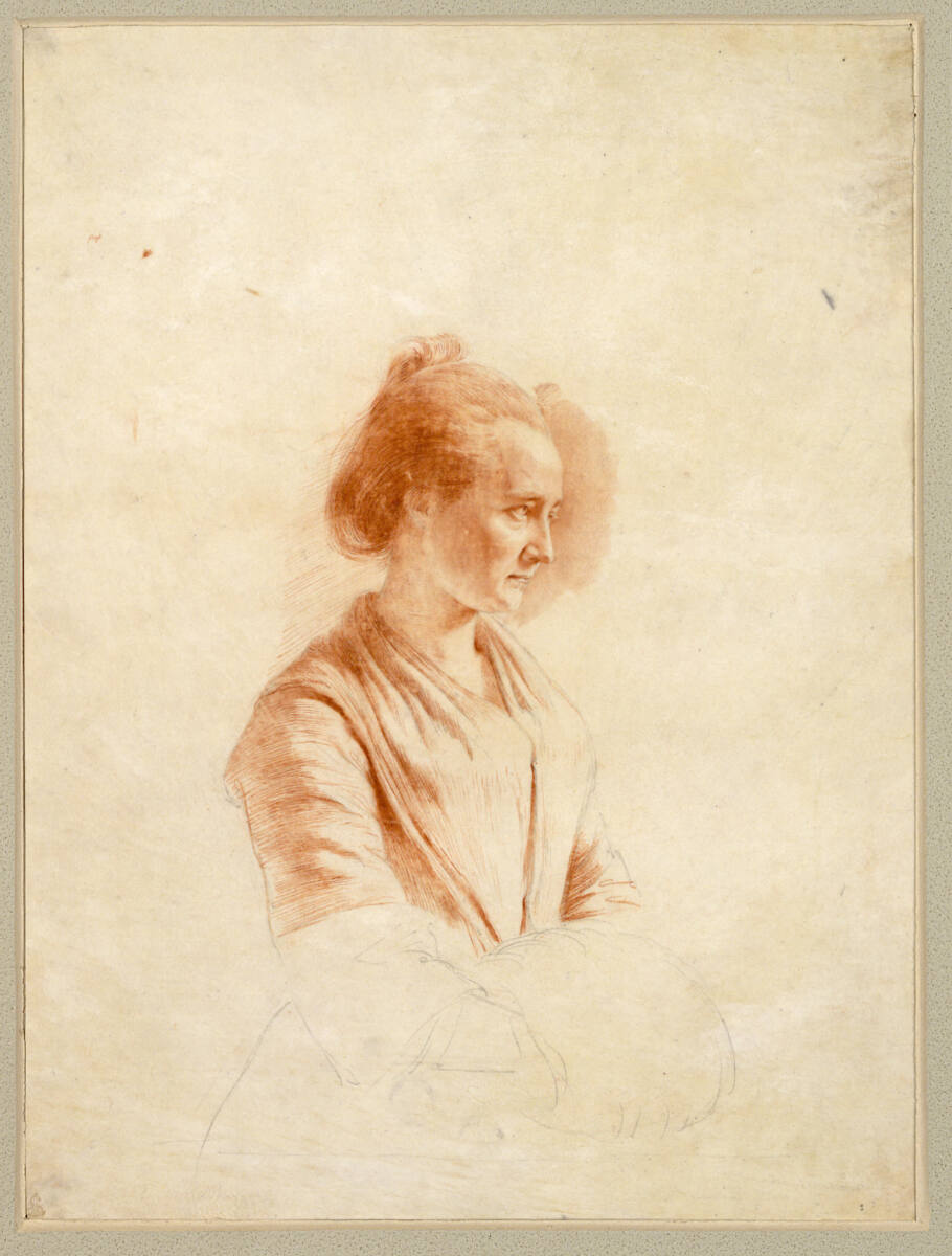 Das Kindermädchen Joséphine, die Hände in einem Muff, Jean-Jacques de Boissieu