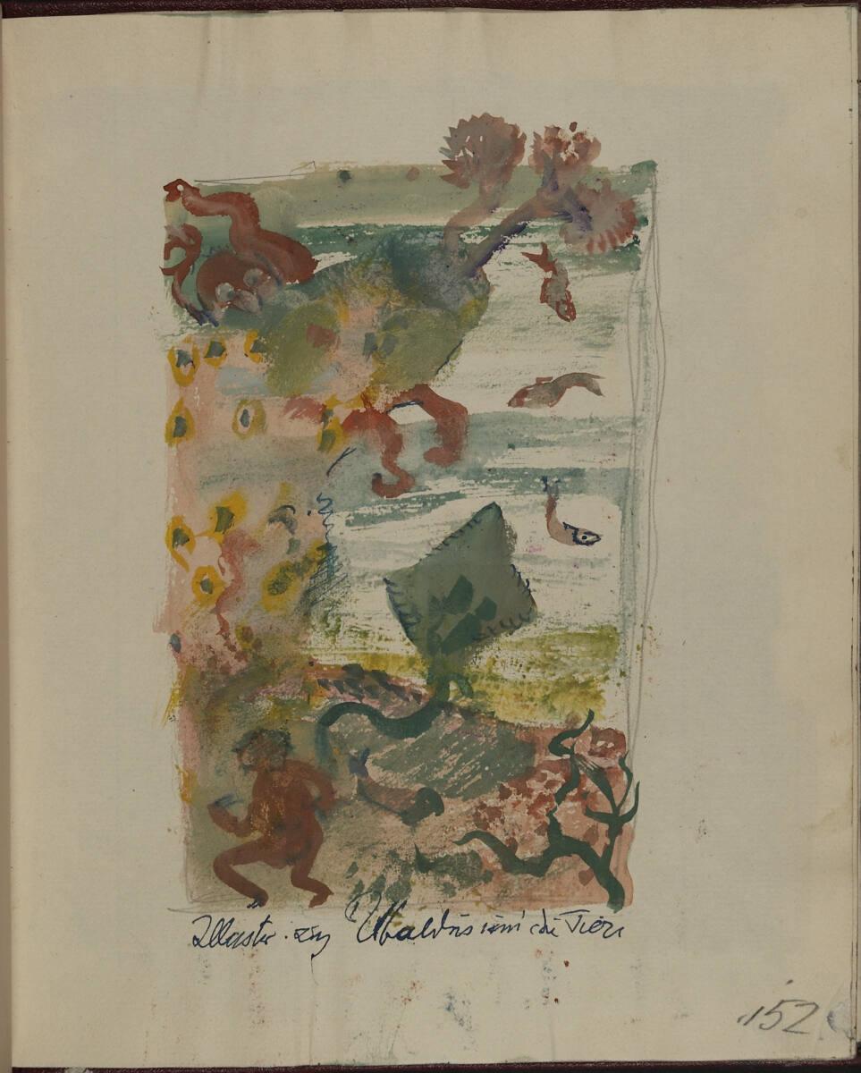 Oskar Laske, Illustration zu "Ubaldus und die Tiere", Inv. Nr.: 35007/14/152