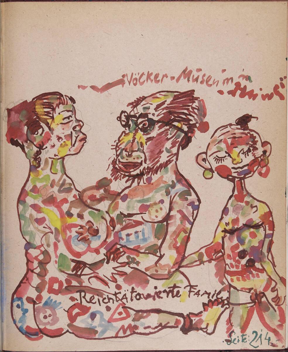 Oskar Laske, "Völker-Museum, Reichtätowierte Familie", Inv. Nr.: 35007/10/214