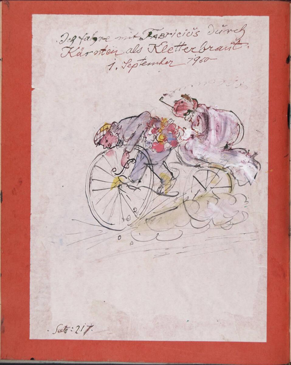 Oskar Laske, "Ich fahre mit Fabricius durch Kärnten als Kletterbraut, 1. September 1950", Inv. …
