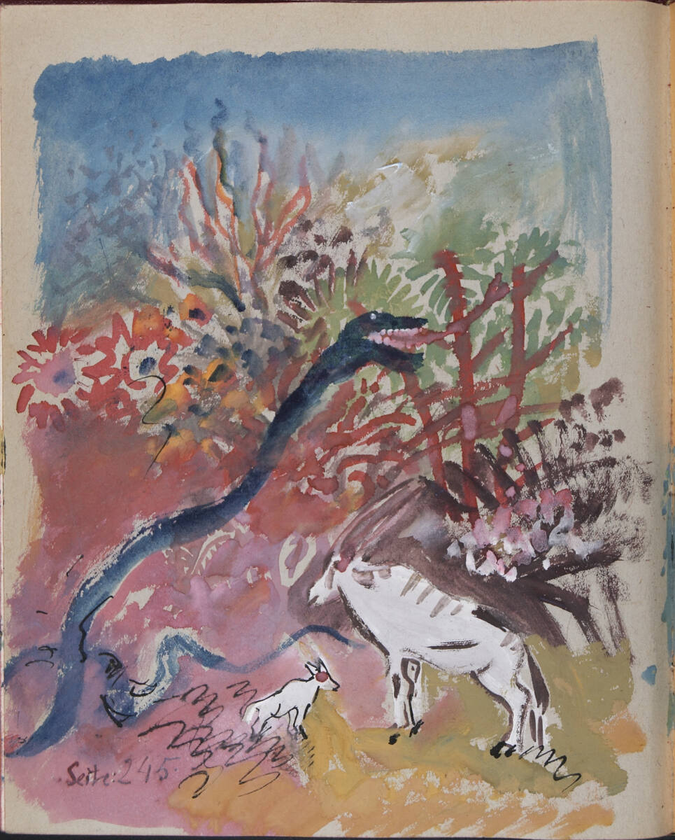 "Schlange und Widder", Oskar Laske, 1950
