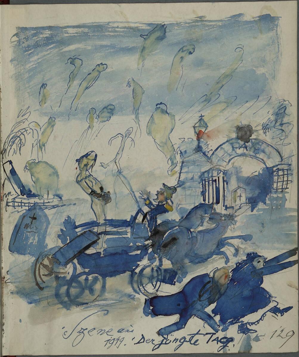 Oskar Laske, "Szene aus 'Der jüngste Tag'", Inv. Nr.: 35007/9/129