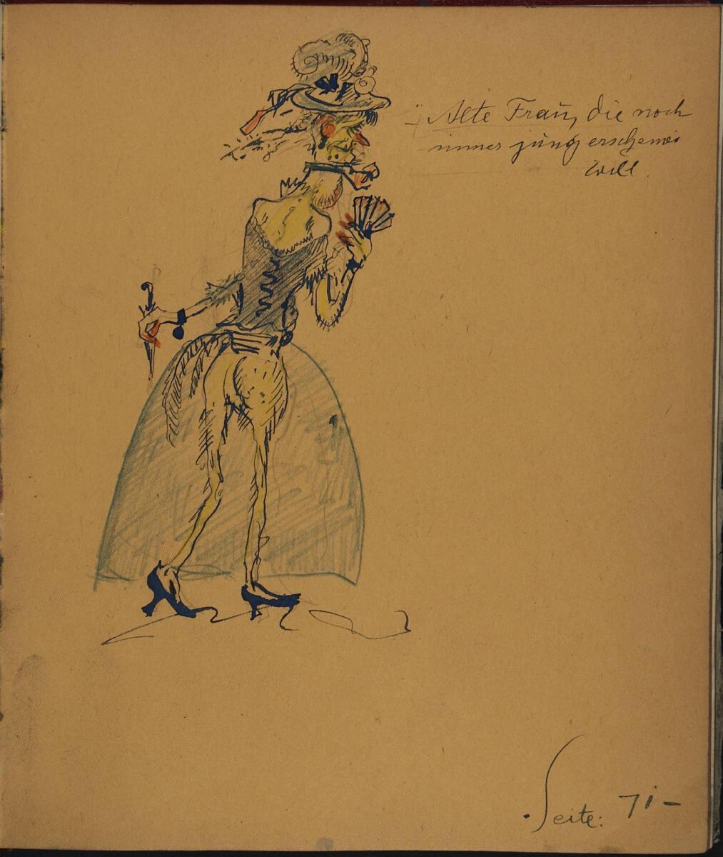Oskar Laske, "Alte Frau, die immer noch jung erscheinen will", Inv. Nr.: 35007/9/71