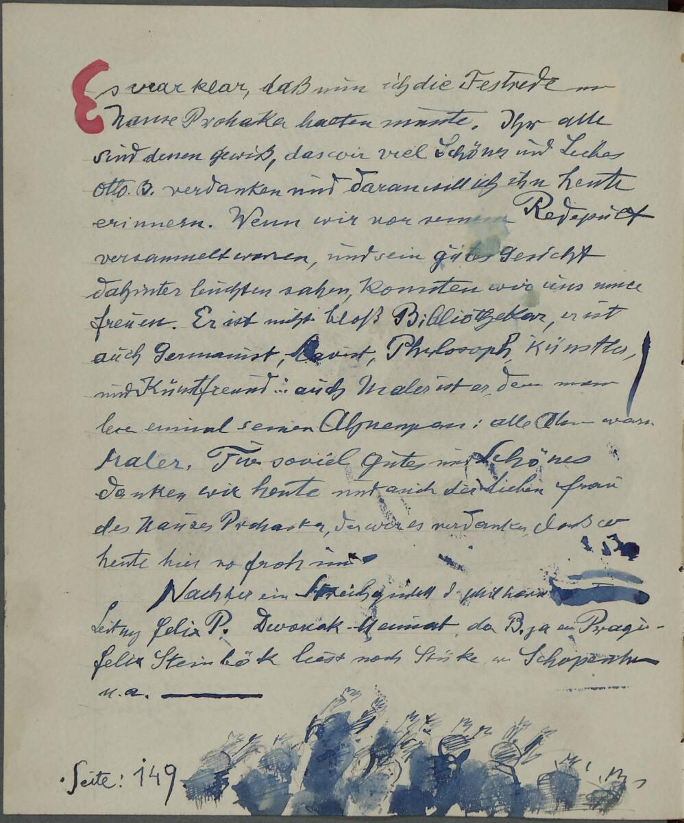 Oskar Laske, "Otto Brechler - 65. Geburtstag, Meine Festrede", Inv. Nr.: 35007/9/149