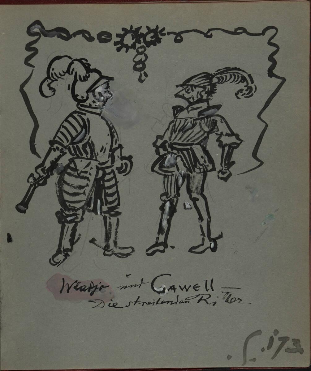 Oskar Laske, Wladjo und Gawell, die streitenden Ritter, Inv. Nr.: 35007/9/173