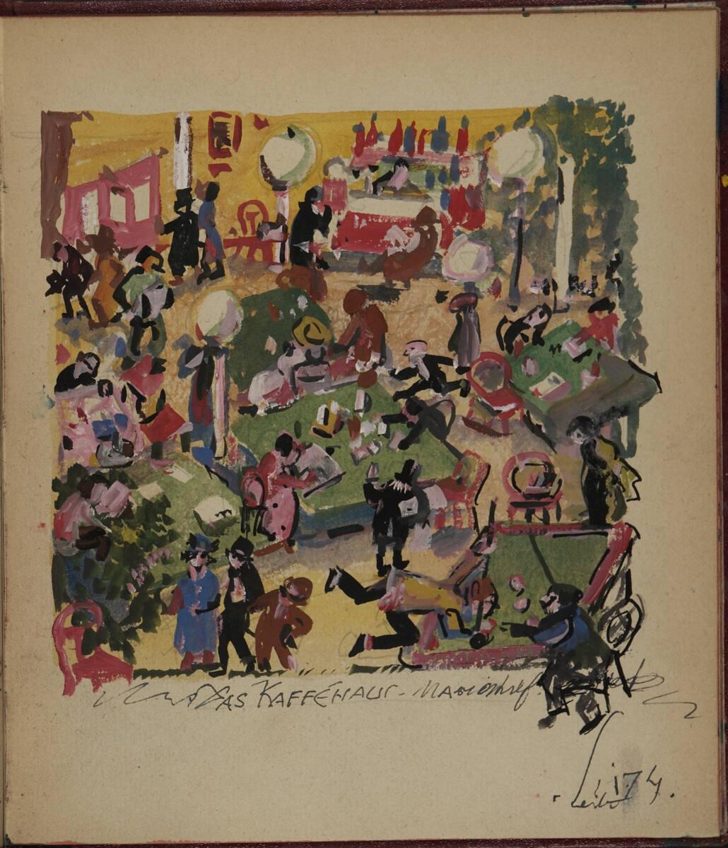 Oskar Laske, "Das Kaffeehaus Marienhof", Inv. Nr.: 35007/8/174