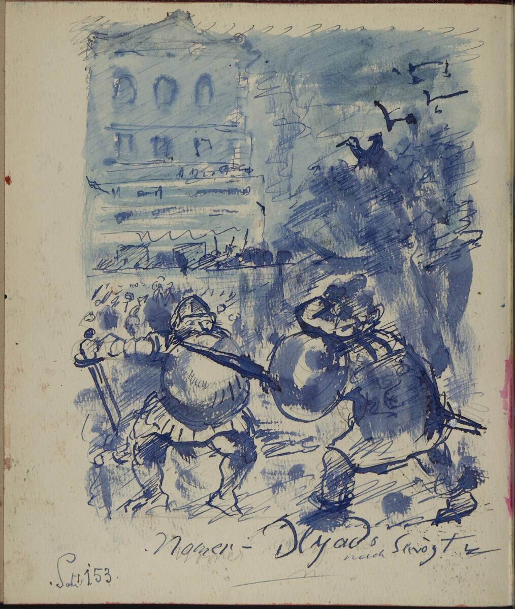 Oskar Laske, "Homer, Ilyade, nach Slevogt", Inv. Nr.: 35007/8/153
