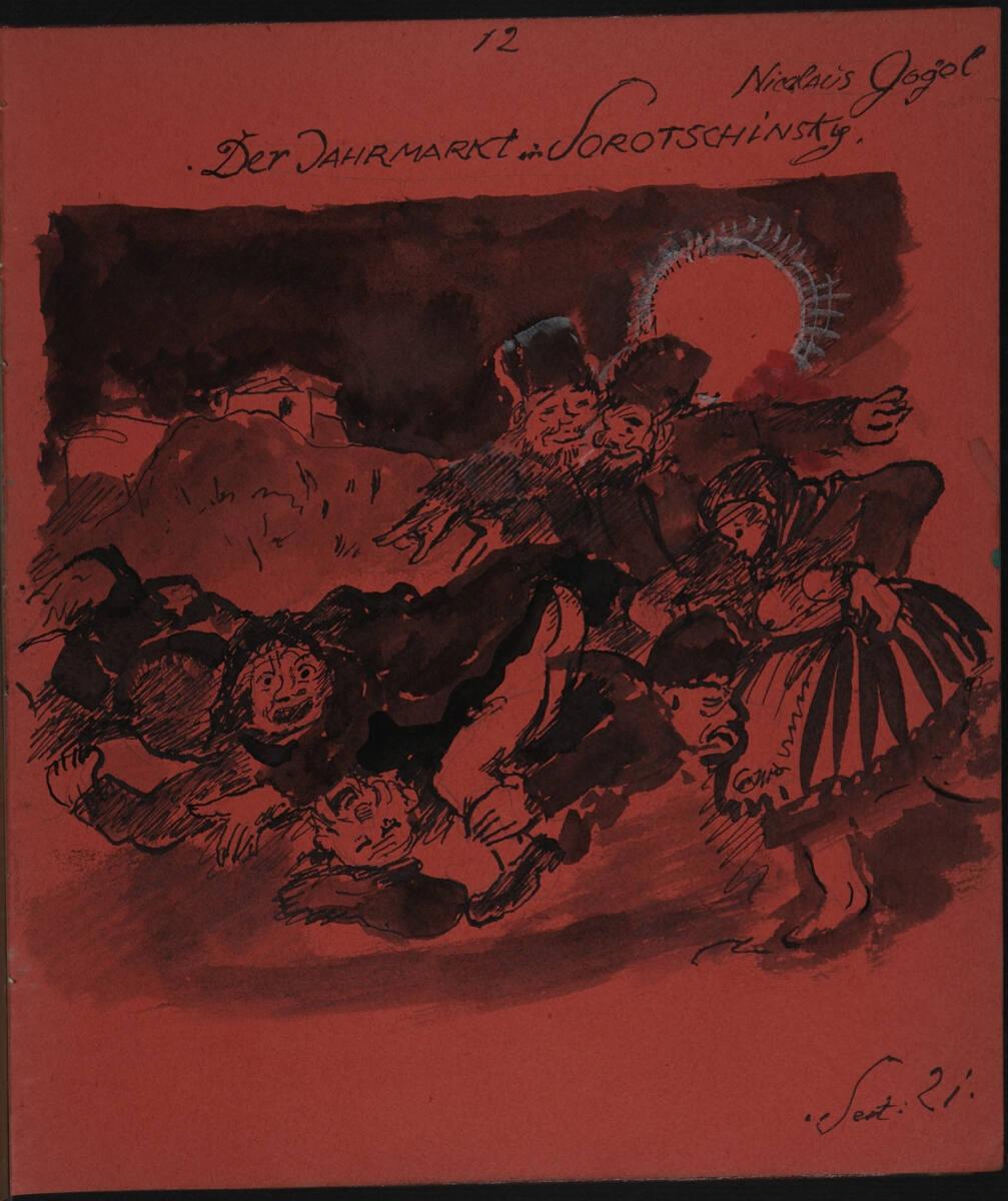 Oskar Laske, "Gogol, Der Jahrmarkt in Sorotschintz", Inv. Nr.: 35007/8/21