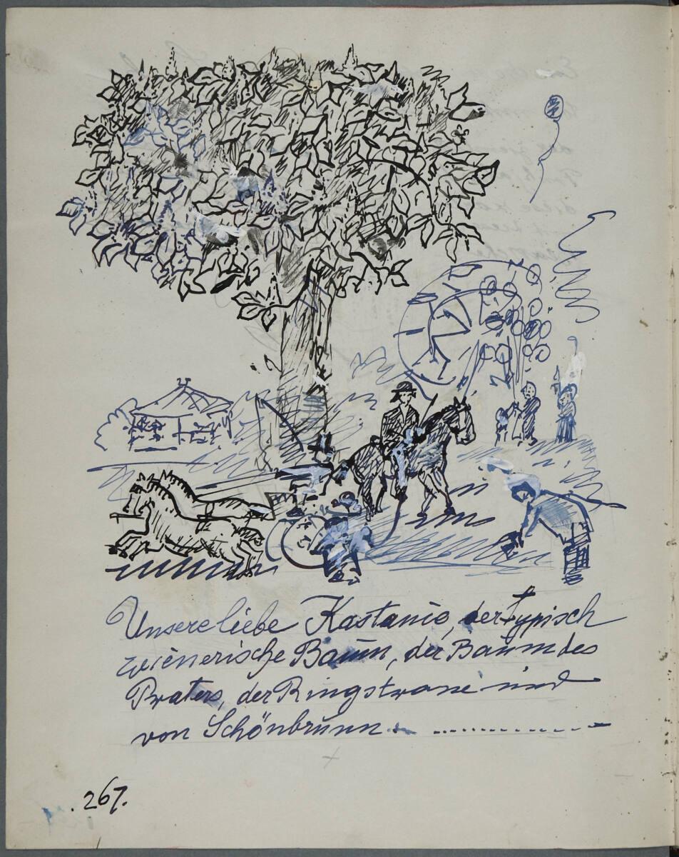 Oskar Laske, "Unsere liebe Kastanie, der typisch wienerische Baum, der Baum des Praters, der Ri…