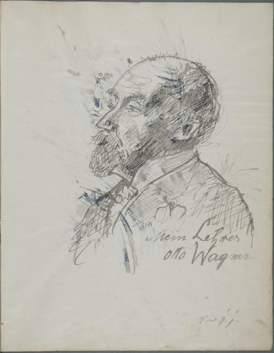 Oskar Laske, Mein Lehrer Otto Wagner. Porträt, Inv. Nr.: 35007/5/11
