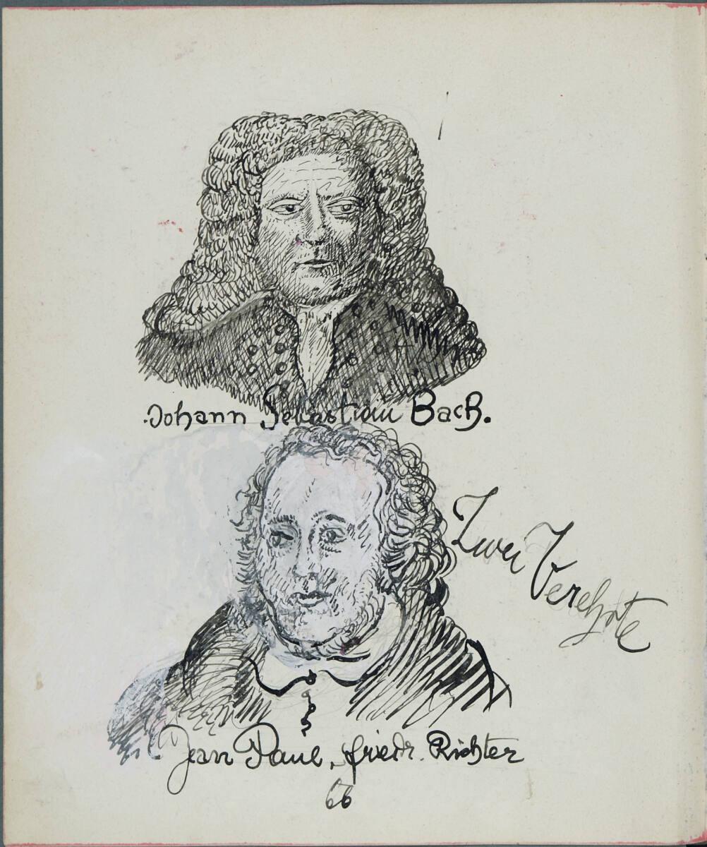 Oskar Laske, Porträts von Johann Sebastian Bach und Jean Paul Friedrich Richer (Zwei Verehrte),…
