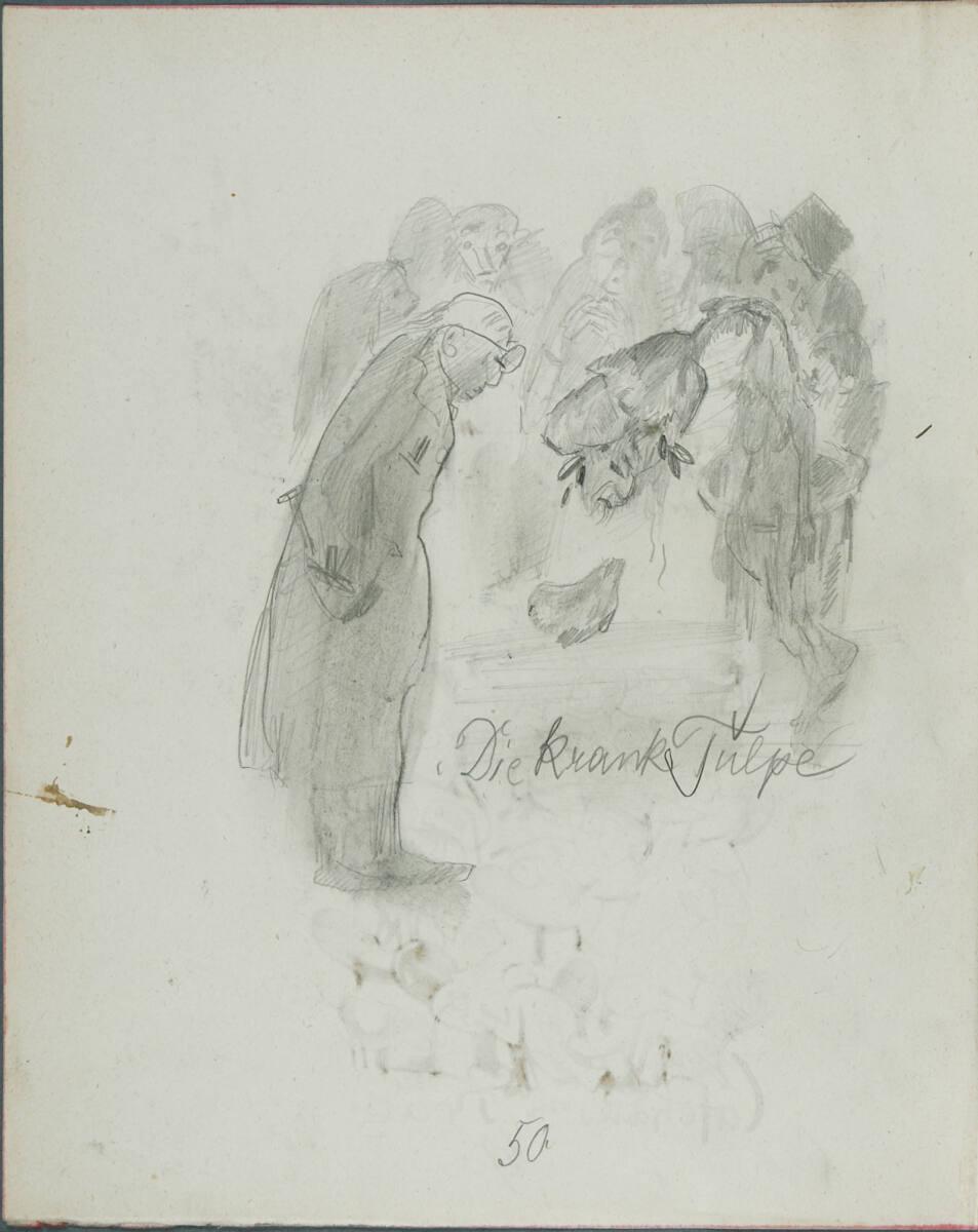 Oskar Laske, Illustration von 'Die kranke Tulpe', Inv. Nr.: 35007/3/80