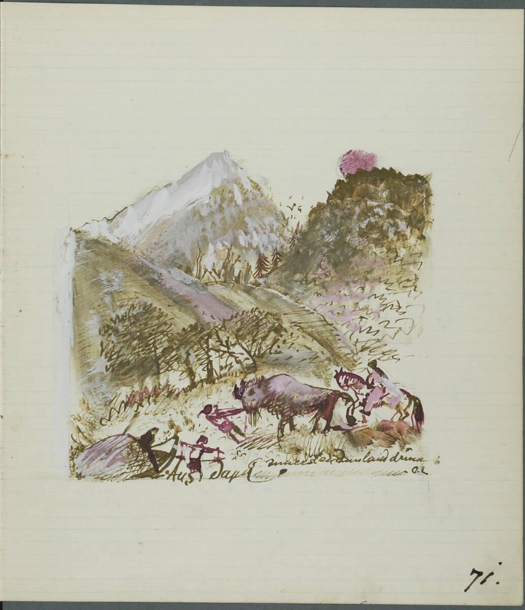 Oskar Laske, Landschaft mit Reitern, Inv. Nr.: 35007/4/71