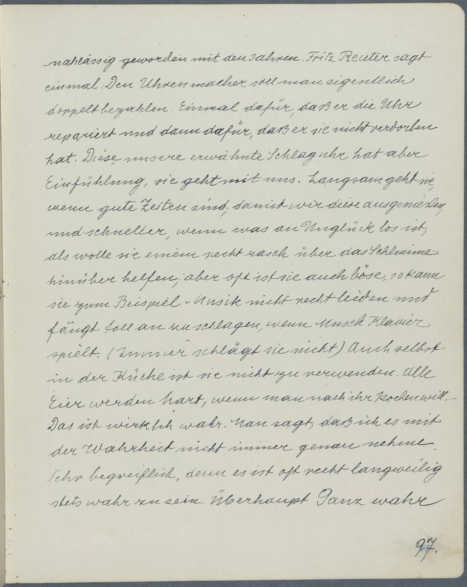 Oskar Laske, "nachlässig geworden mit den Jahren..." (reine Textseite), Inv. Nr.: 35007/1/97
