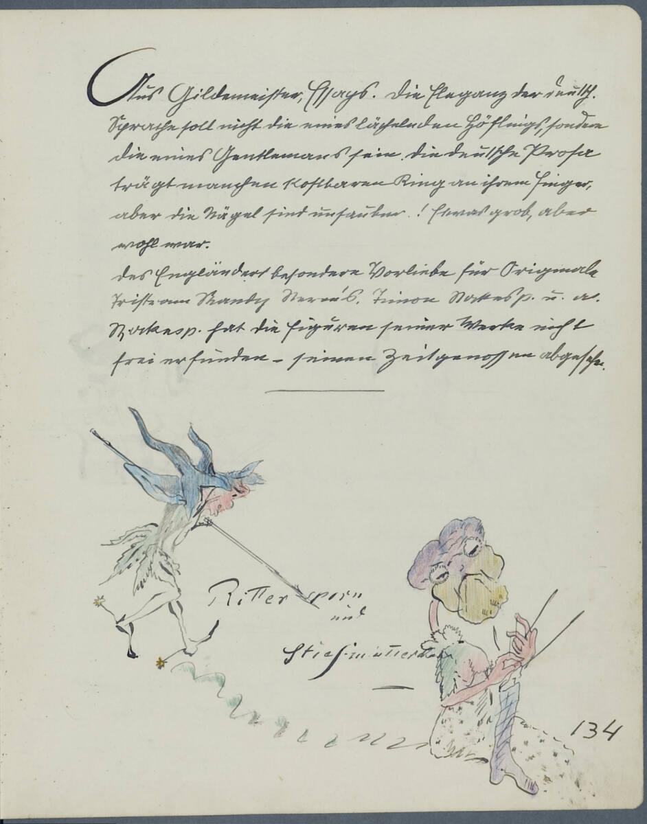 Oskar Laske, "Aus Gildemeister..."; Illustration von Rittersporn und Stiefmütterchen, Inv. Nr.:…