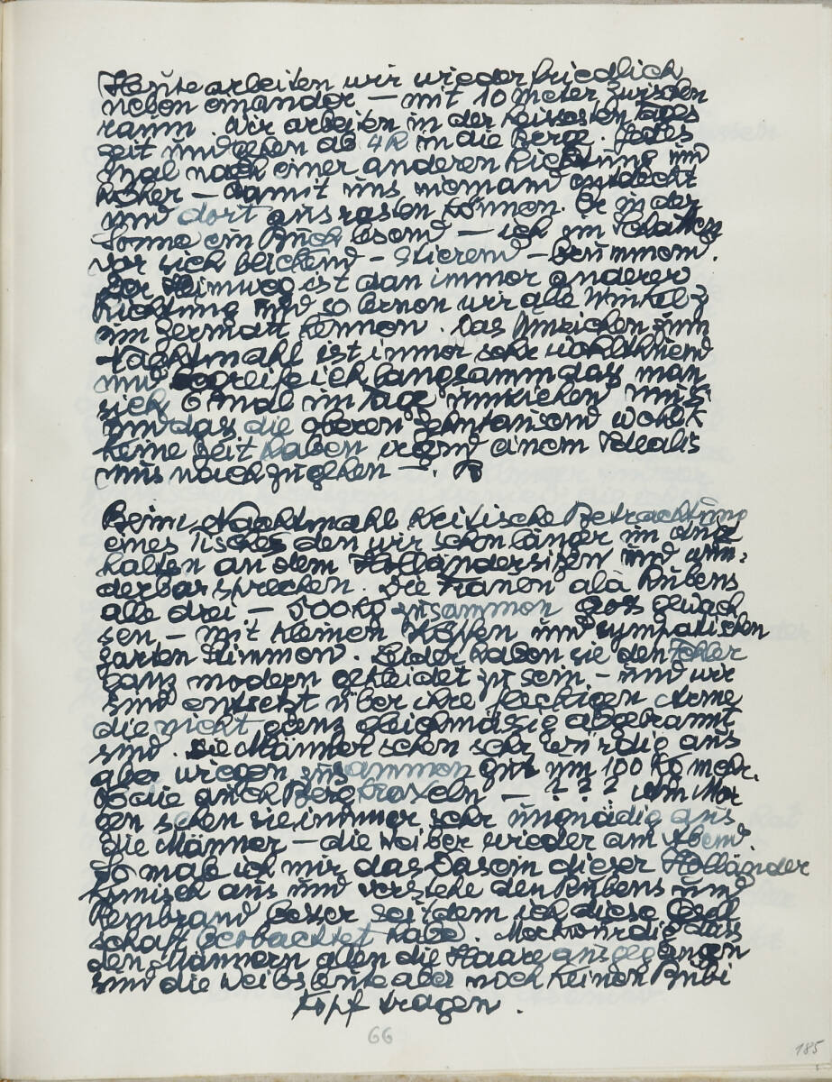 Die Erholungsreise in die Schweiz 1928, Seite 66 (Tagebucheintrag), Anton Hanak