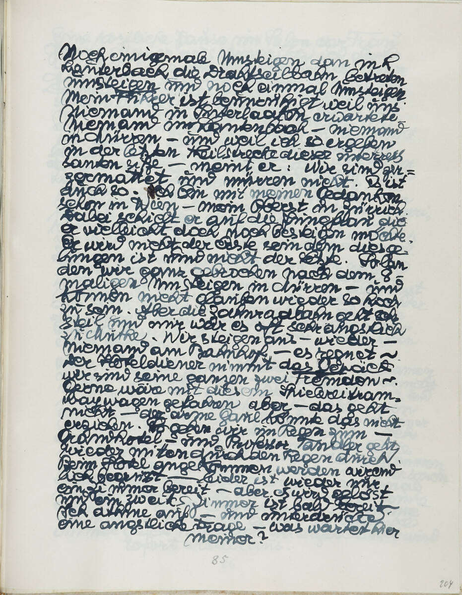 Die Erholungsreise in die Schweiz 1928, Seite 85 (Tagebucheintrag), Anton Hanak