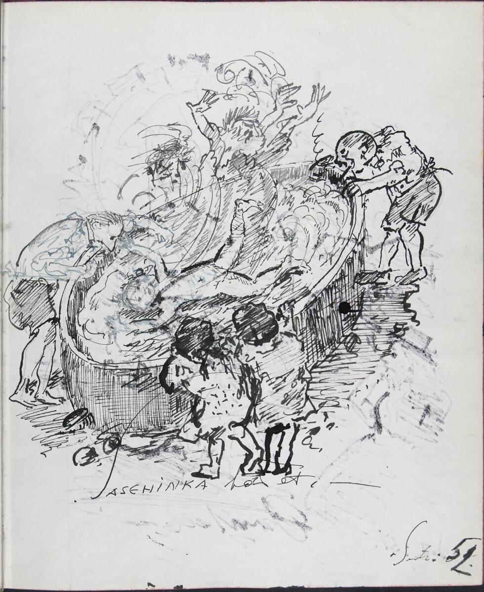 Oskar Laske, "Saschinka badet", Inv. Nr.: 35007/10/52