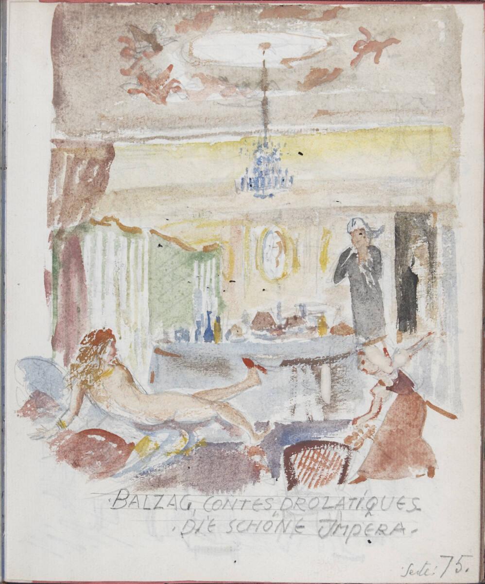Oskar Laske, "Balzac, Contes drolatiques, Die schöne Impera", Inv. Nr.: 35007/10/75