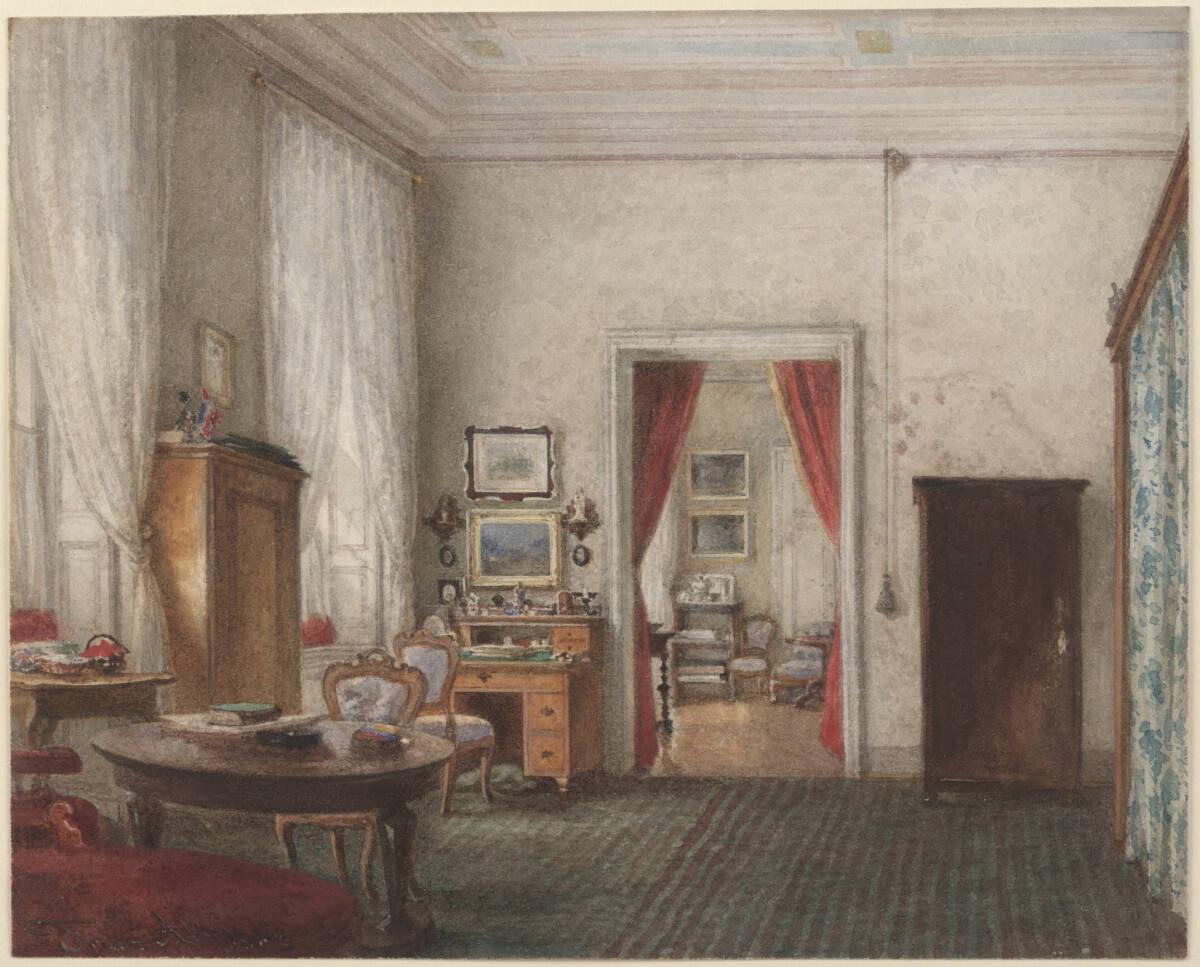 Franz Alt, Interieur einer Wiener Bürgerwohnung, Inv. Nr.: DL187