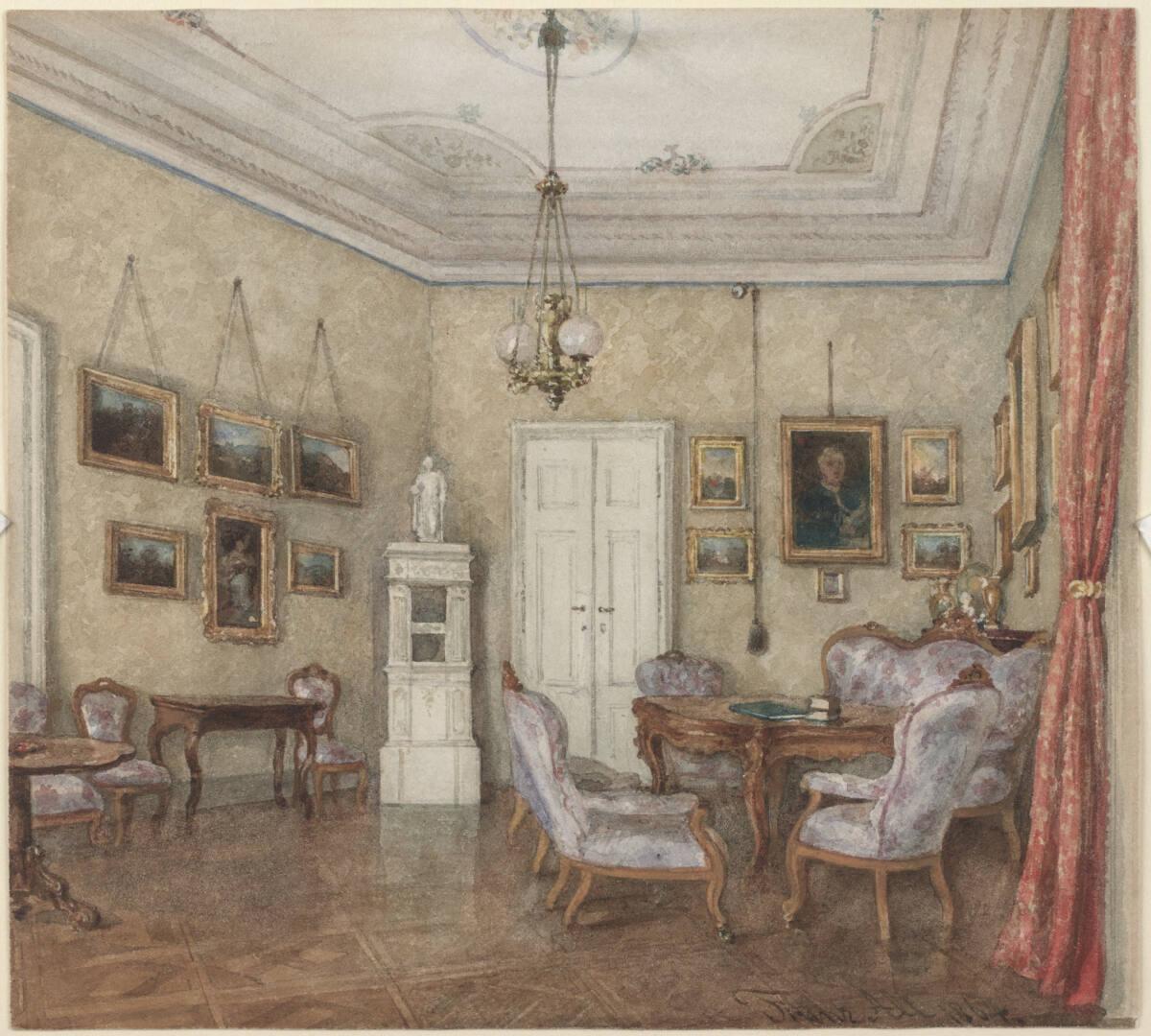 Franz Alt, Salon in einem Wiener Patrizierhaus, Inv. Nr.: DL192