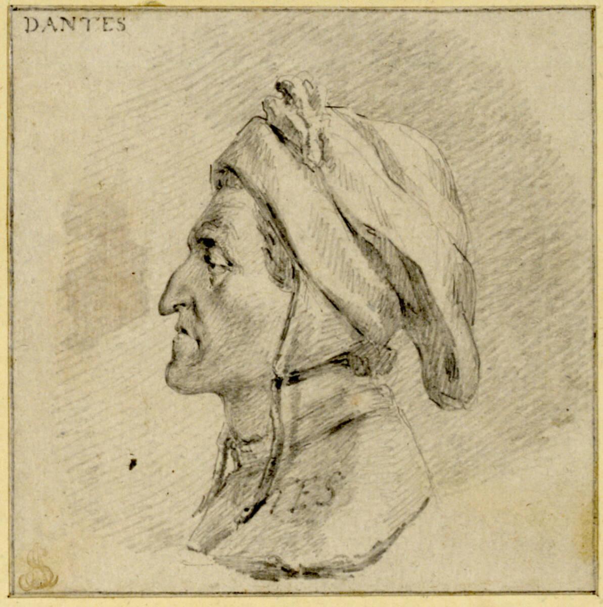 Dominique Vivant Denon, Kopfstudie Dante im Profil, Inv. Nr.: 12835